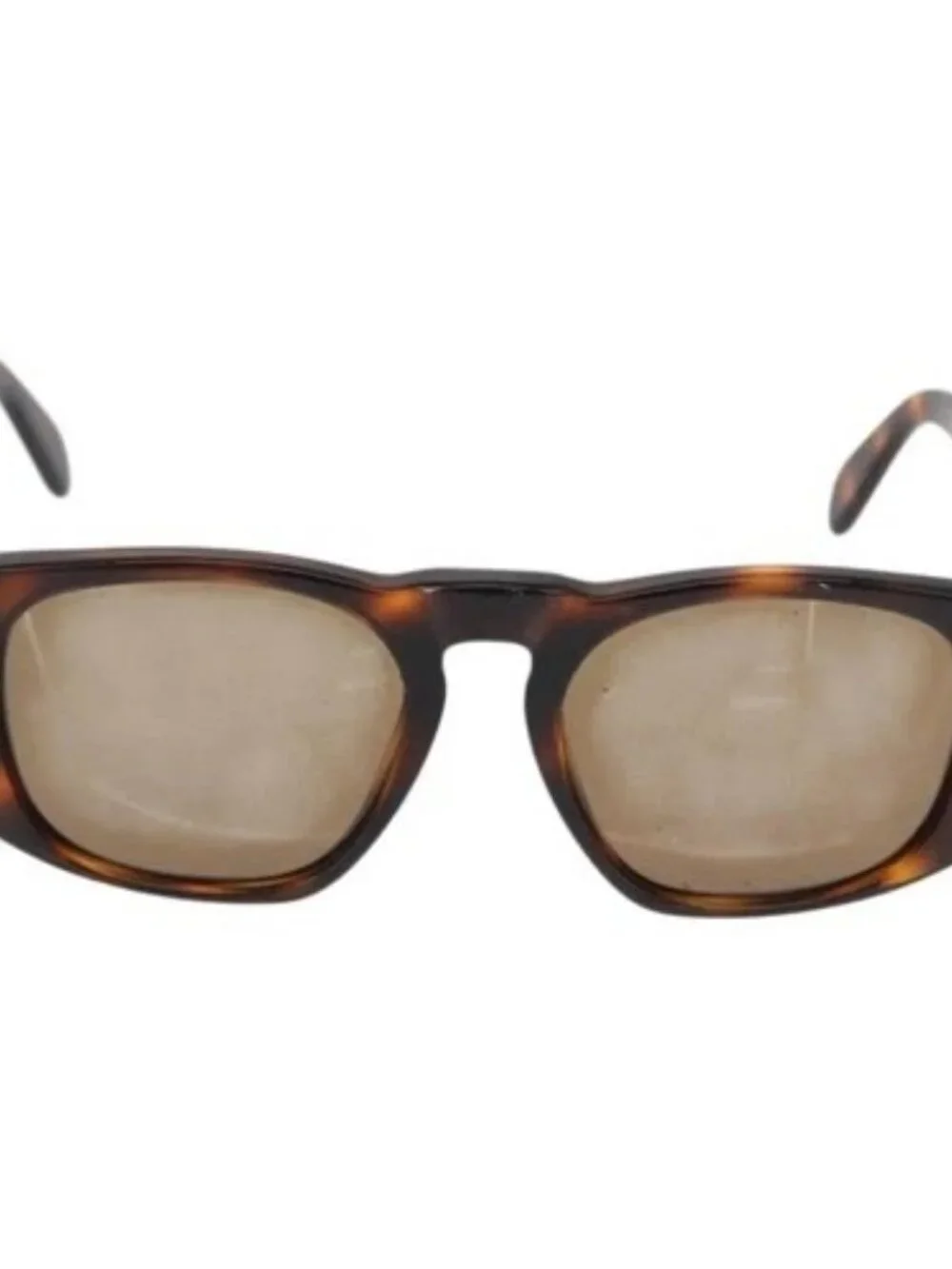 CHANEL Sunglasses plastic Brown CC Auth bs32160